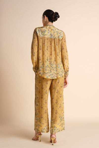 Anita Dongre Acajou Co-ord Yellow indian designer wear online shopping melange singapore
