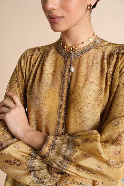 Anita Dongre Acajou Co-ord Yellow indian designer wear online shopping melange singapore