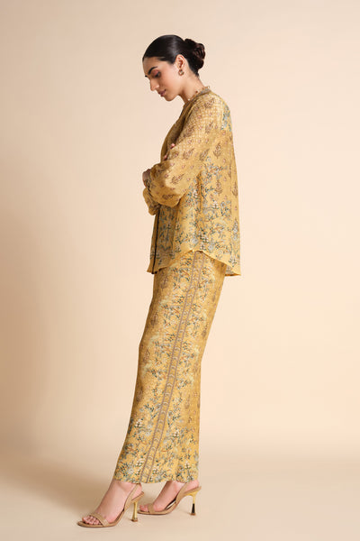 Anita Dongre Acajou Co-ord Yellow indian designer wear online shopping melange singapore
