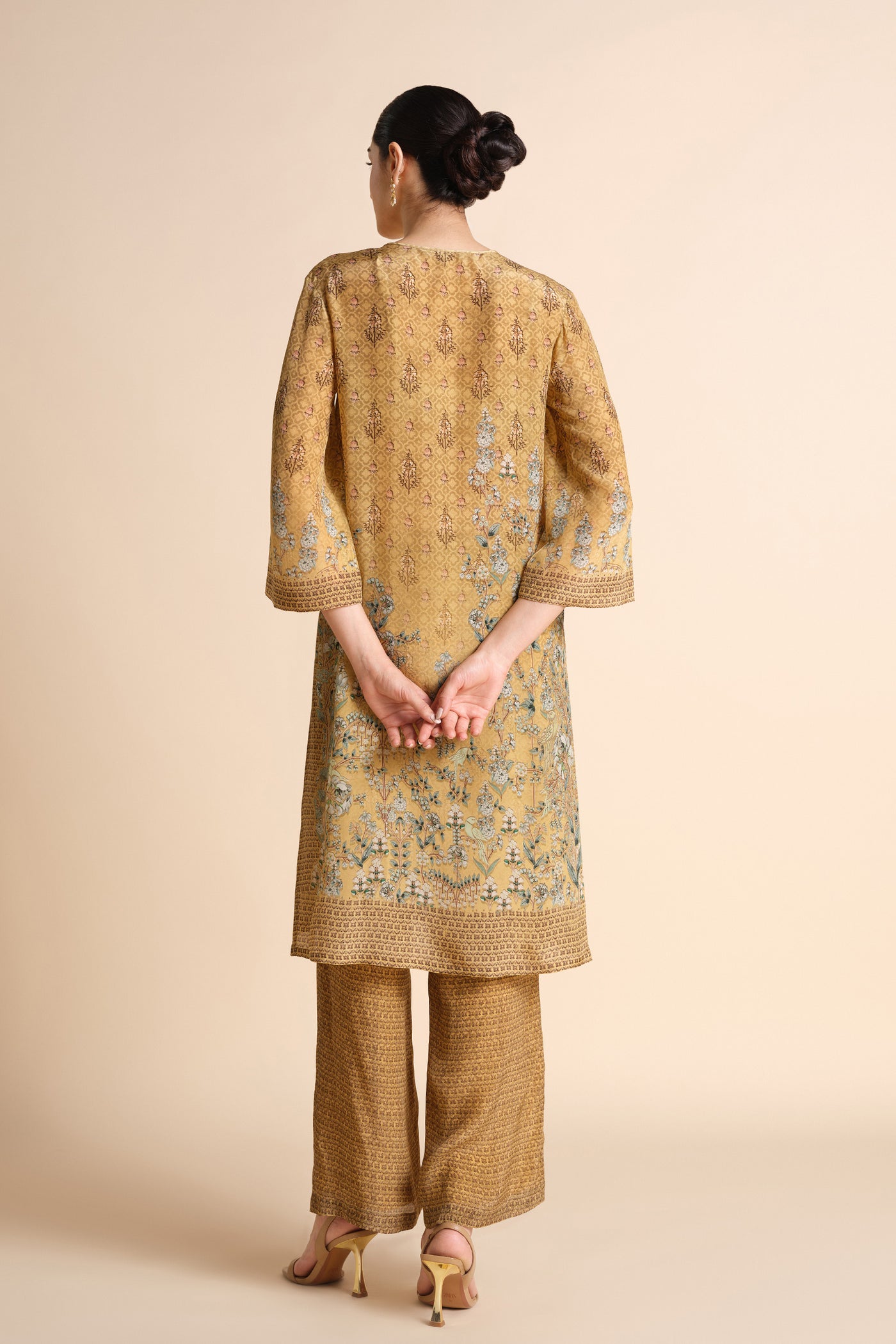 Anita Dongre Acajou Kurta Set Yellow indian designer wear online shopping melange singapore