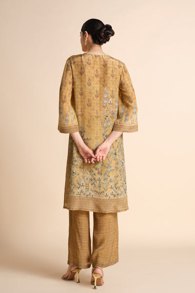 Anita Dongre Acajou Kurta Set Yellow indian designer wear online shopping melange singapore