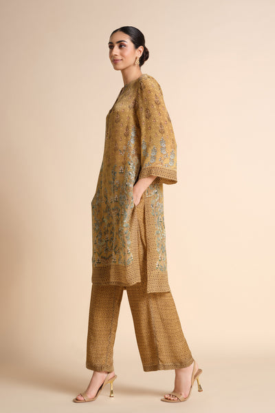 Anita Dongre Acajou Kurta Set Yellow indian designer wear online shopping melange singapore