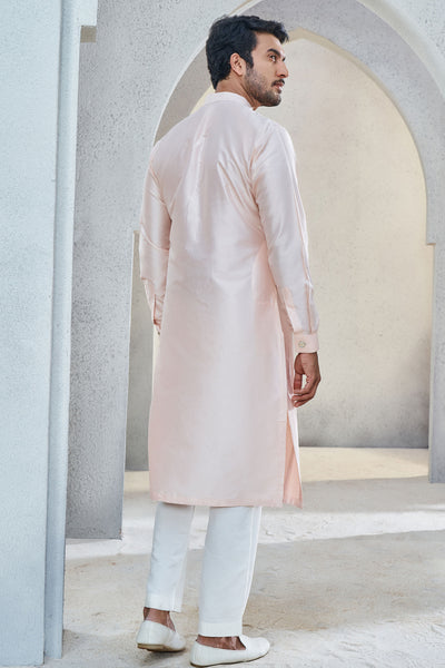 Anita Dongre Menswear Affan Kurta Blush Indian designer wear online shopping melange singapore