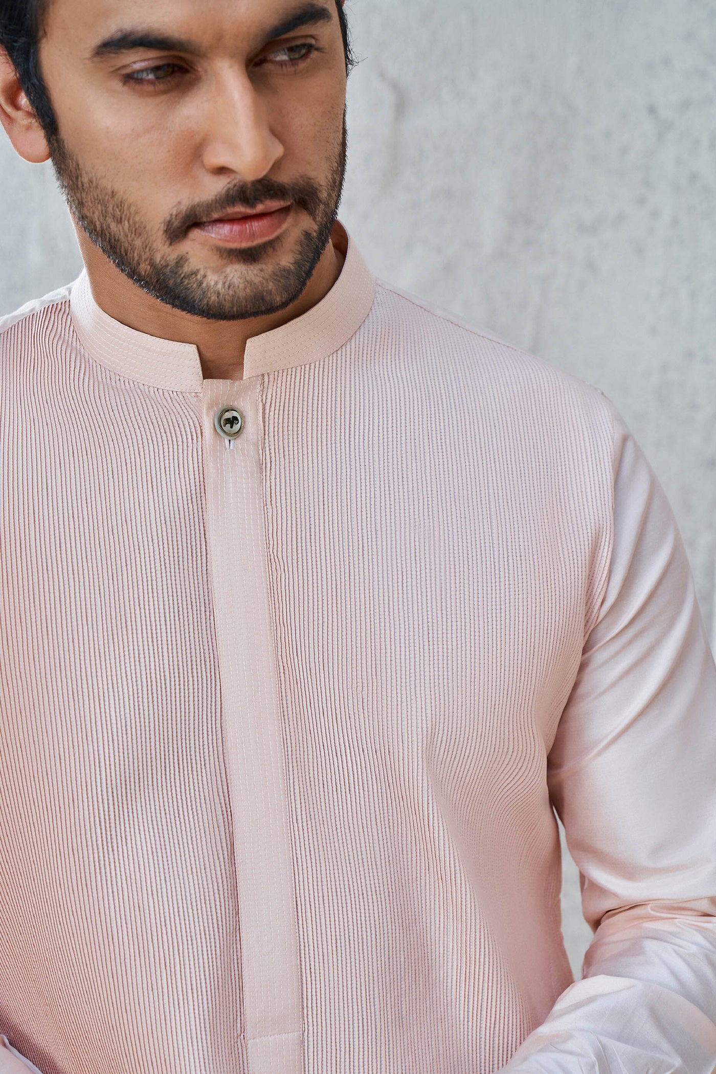 Anita Dongre Menswear Affan Kurta Blush Indian designer wear online shopping melange singapore