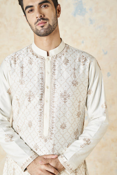 Anita Dongre Ainan Kurta Ivory indian designer wear online shopping melange singapore