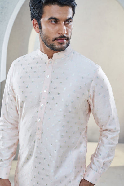 Anita Dongre Menswear Alman Kurta Pink Indian designer wear online shopping melange singapore