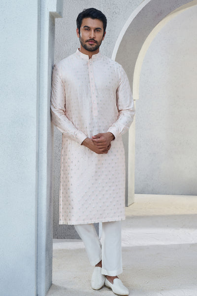 Anita Dongre Menswear Alman Kurta Pink Indian designer wear online shopping melange singapore