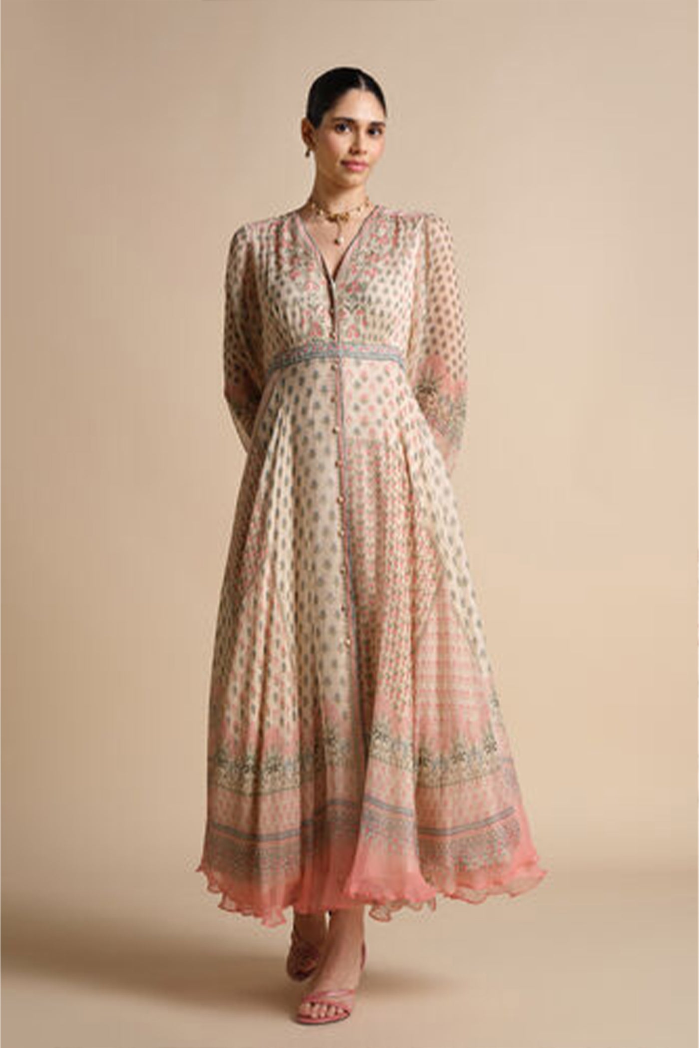 Anita Dongre Alondra Kaftan Blush indian designer wear online shopping melange singapore