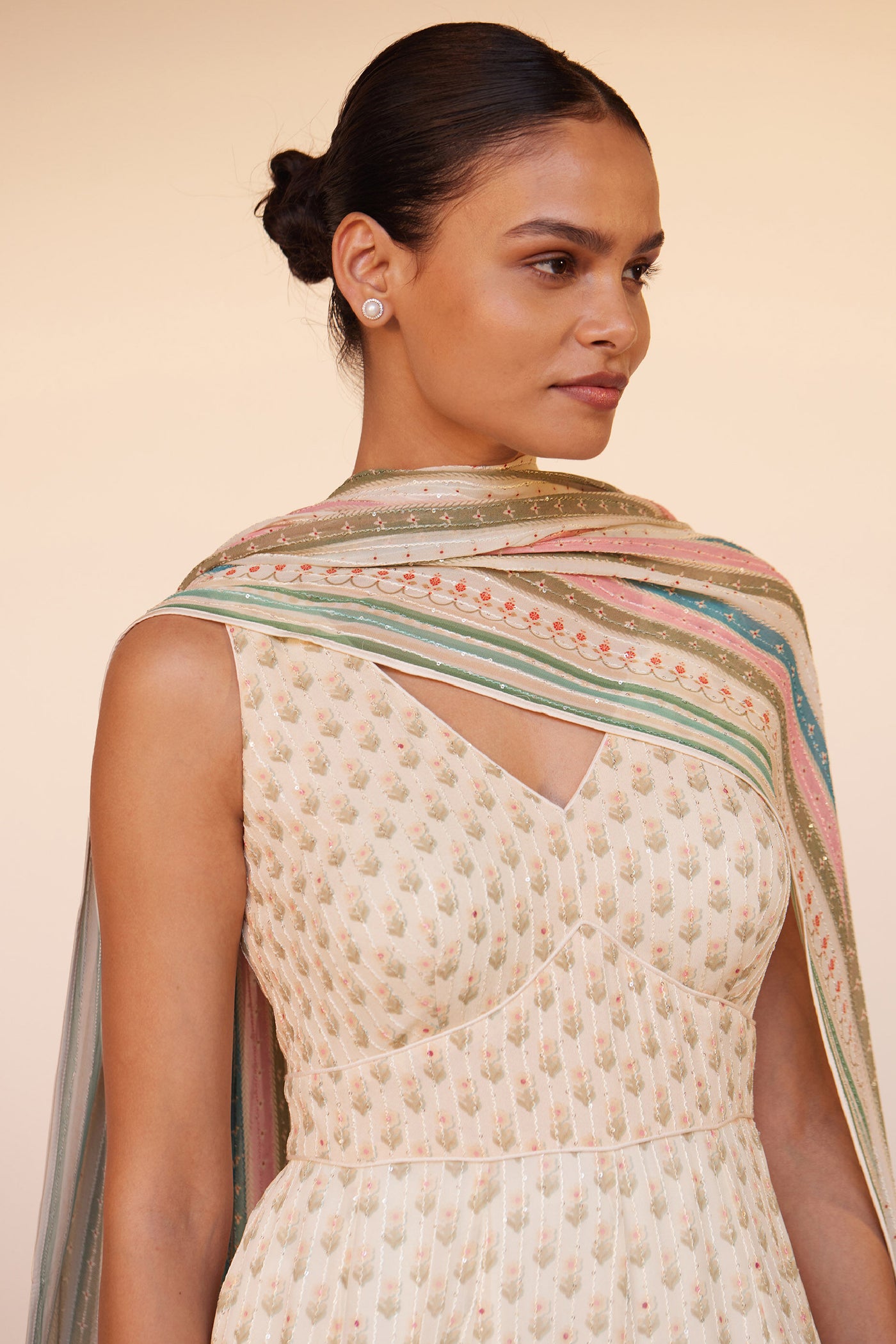 Anita Dongre Amala Suit Set Ivory Indian designer wear online shopping melange singapore