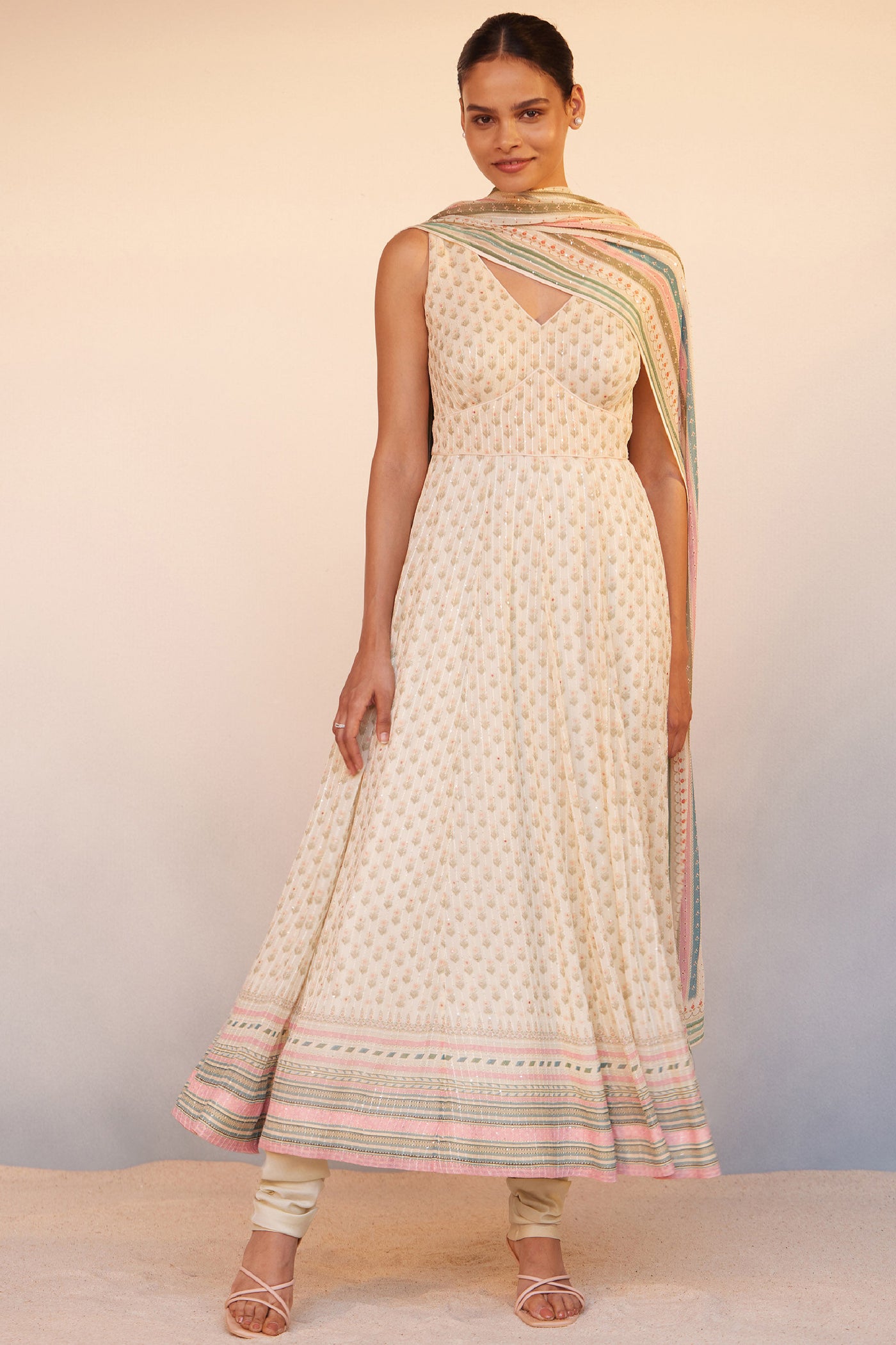 Anita Dongre Amala Suit Set Ivory Indian designer wear online shopping melange singapore