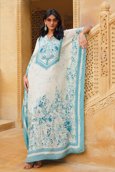 Anita Dongre Amali Kaftan Blue indian designer wear online shopping melange singapore