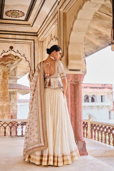 Anita Dongre Amara Gota Patti Mul Lehenga Set indian designer wear online shopping melange singapore