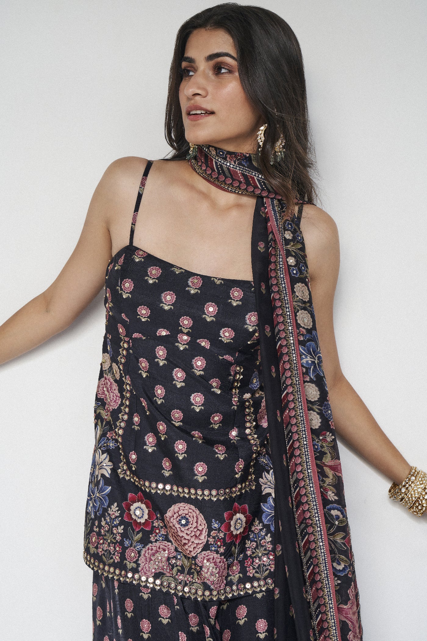 Anita Dongre Amaya Suit Set Black indian designer wear online shopping melange singapore