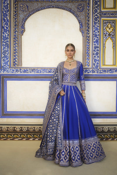 Anita Dongre Ambar Gota Patti Silk Lehenga Set indian designer wear online shopping melange singapore