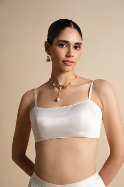 Anita Dongre Amra Embroidered Palazzo Set Natural indian designer wear online shopping melange singapore
