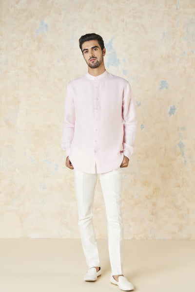 Anita Dongre Anant Shirt Pink indian designer wear online shopping melange singapore