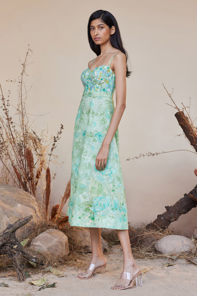 Anita Dongre Aneeza Dress Sage indian designer wear online shopping melange singapore