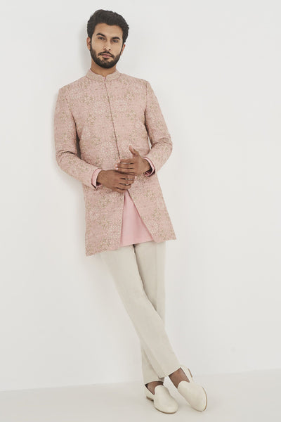 Anita Dongre menswear Anishk Sherwani Pink indian designer wear online shopping melange singapore