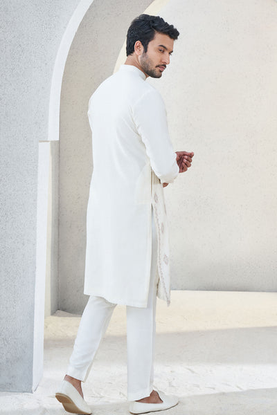 Anita Dongre Menswear Anvit Kurta Off White Indian designer wear online shopping melange singapore