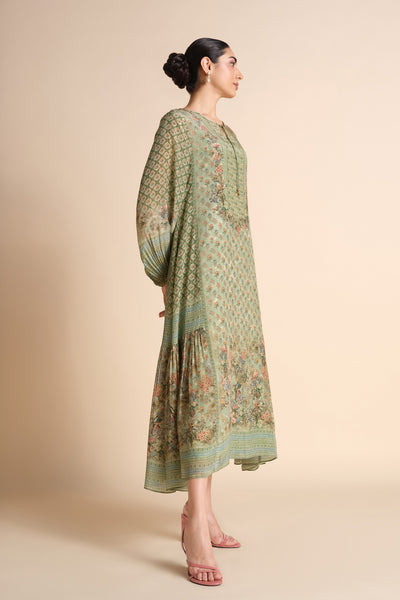 Anita Dongre Archisa Dress Sage indian designer wear online shopping melange singapore