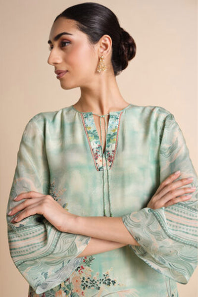 Anita Dongre Arivai Kurta Co-ord Sage indian designer wear online shopping melange singapore