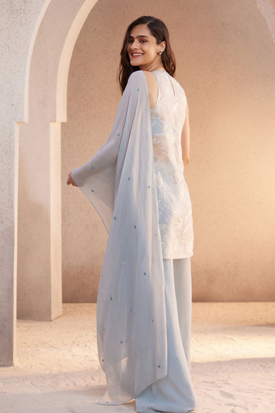 Anita Dongre Asma Suit Set Powder Blue Indian designer wear online shopping melange singapore