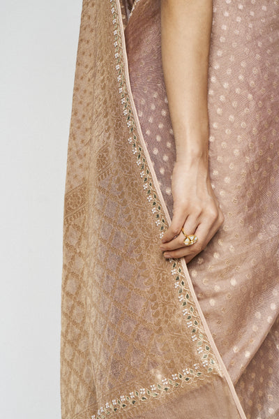 Anita Dongre Atreyi Benarasi Saree Gold indian designer wear online shopping melange singapore
