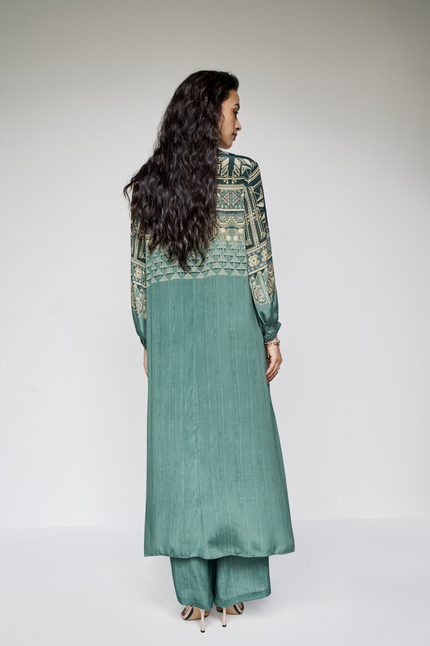 Anita Dongre Ava Kurta Set Green indian designer wear online shopping melange singapore