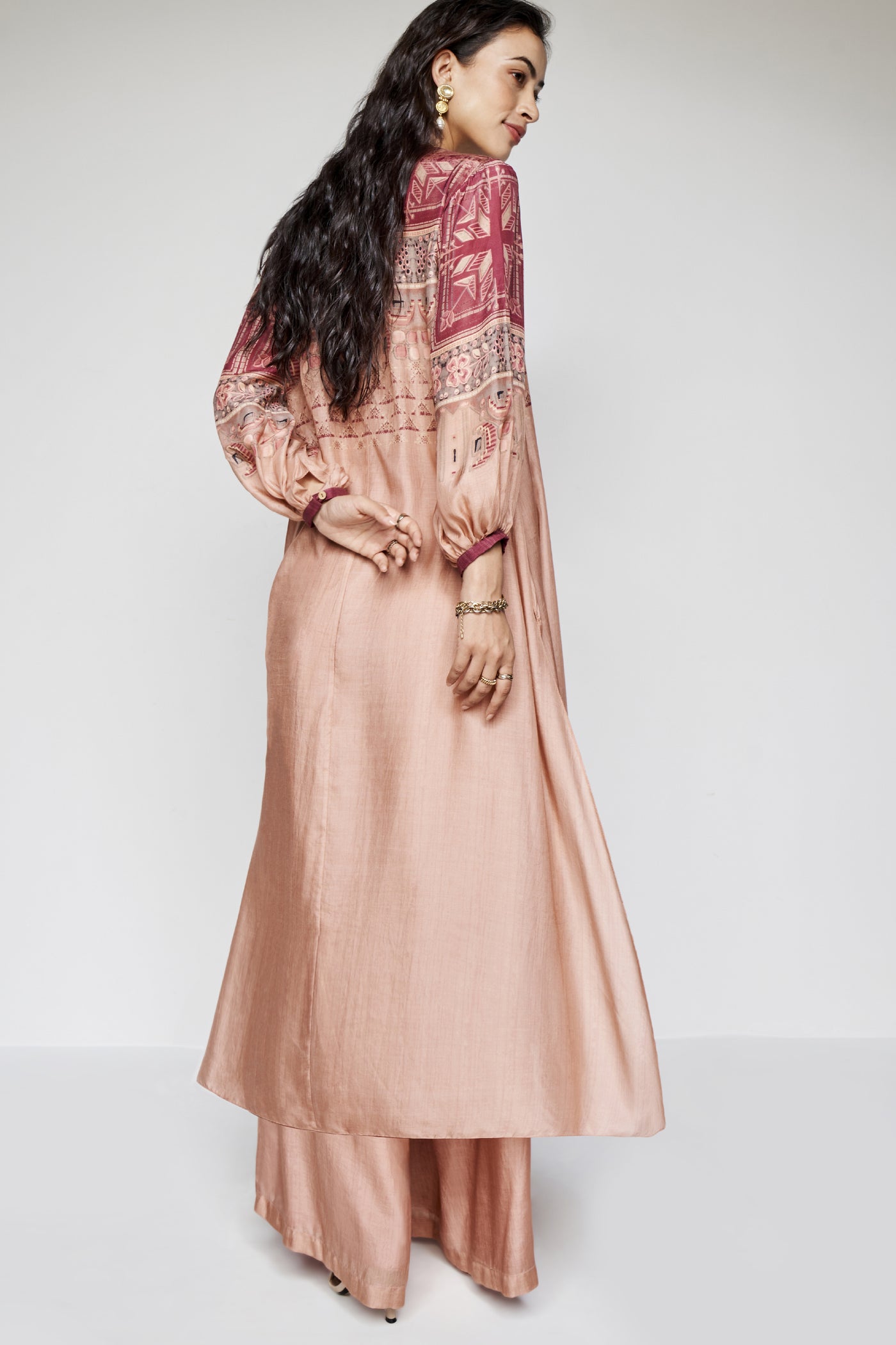 Anita Dongre Ava Kurta Set Onion Pink indian designer wear online shopping melange singapore