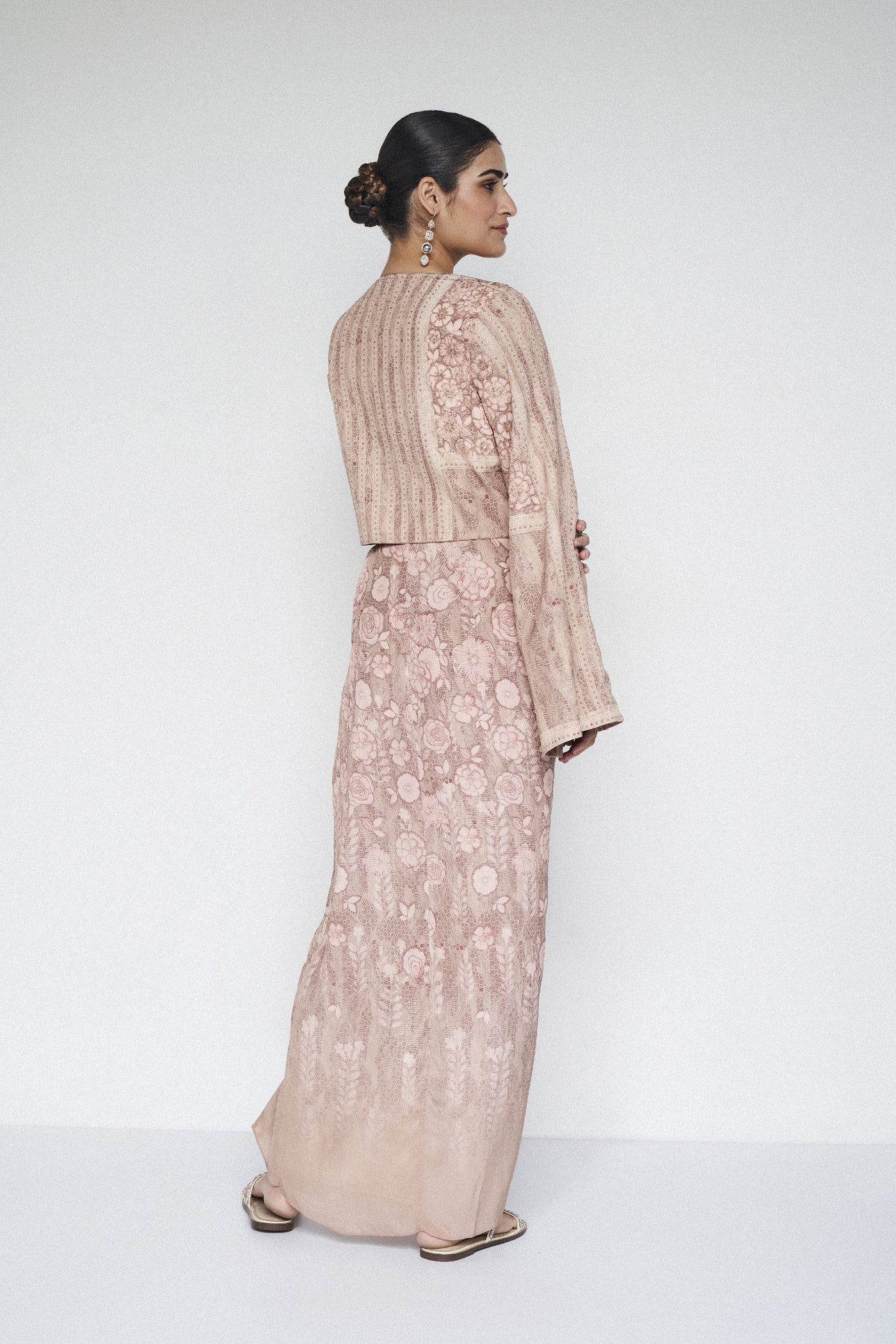 Anita Dongre Azita Skirt Set Hazelnut indian designer wear online shopping melange singapore