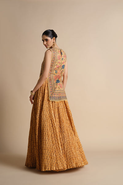 Anita Dongre Azza Skirt Set Yellow indian designer wear online shopping melange singapore