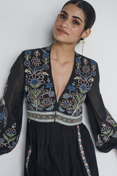 Anita Dongre Balsam Suit Set Black indian designer wear online shopping melange singapore