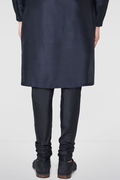 Anita Dongre Black Silk Churidar Indian designer wear online shopping melange singapore