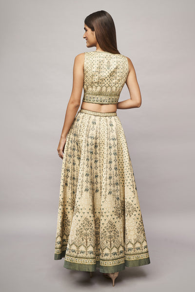 Anita Dongre Cairo Skirt Set Beige indian designer wear online shopping melange singapore