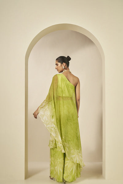 Anita Dongre Campanula Pant Set Lime indian designer wear online shopping melange singapore