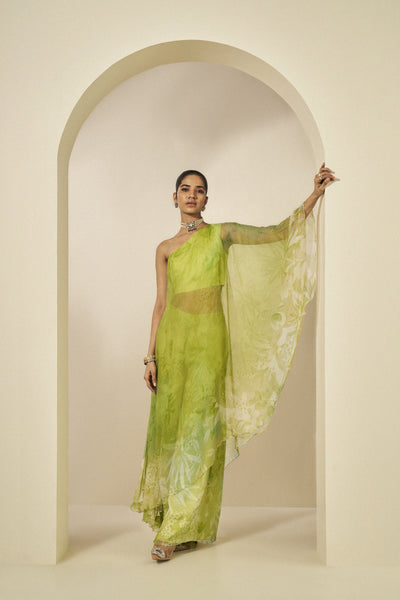Anita Dongre Campanula Pant Set Lime indian designer wear online shopping melange singapore