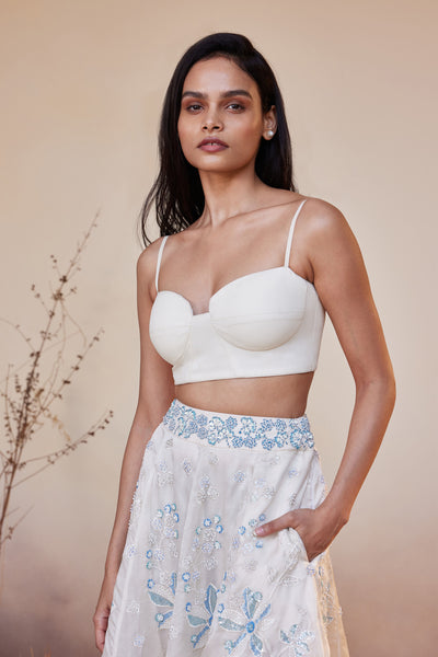 Anita Dongre Celestia Skirt Set Natural indian designer wear online shopping melange singapore