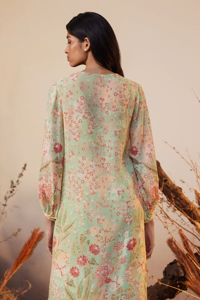 Anita Dongre Cerise Crop Top Pant Set Sage indian designer wear online shopping melange singapore