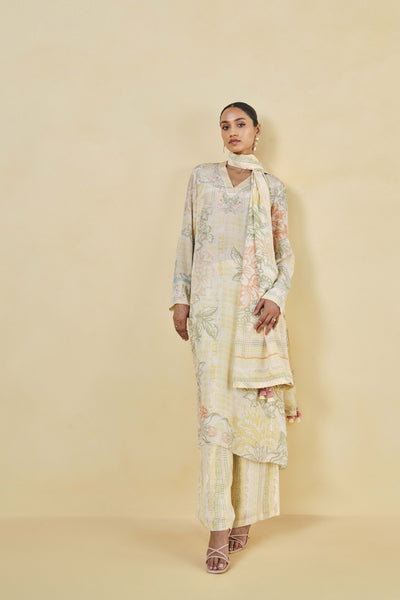 Anita Dongre Cerrado Lyocell Suit Set Yellow indian designer wear online shopping melange singapore