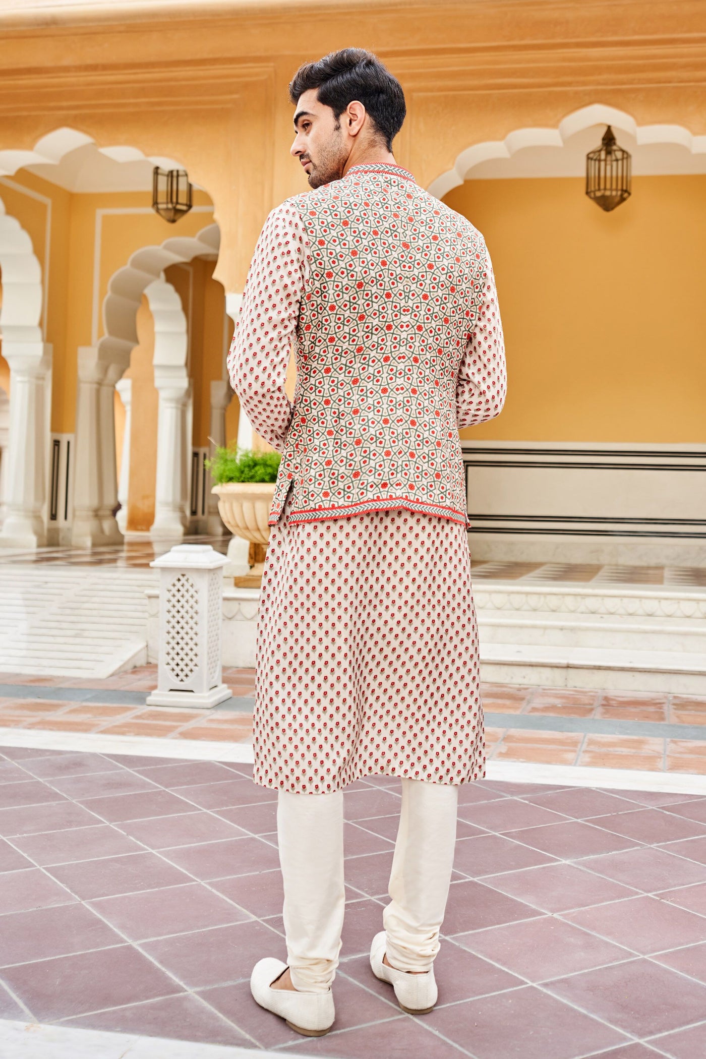 Anita Dongre menswear Chitaksh Nehru Jacket Ivory indian designer wear online shopping melange singapore