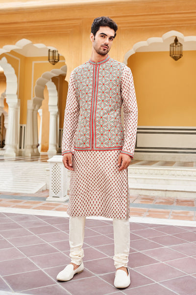 Anita Dongre menswear Chitaksh Nehru Jacket Ivory indian designer wear online shopping melange singapore