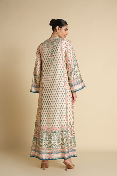 Anita Dongre Corvus Embroidered Silk Kaftan Blush indian designer wear online shopping melange singapore