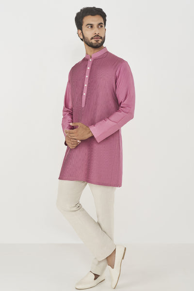 Anita Dongre Menswear Daksh Kurta Lilac Indian designer wear online shopping melange singapore