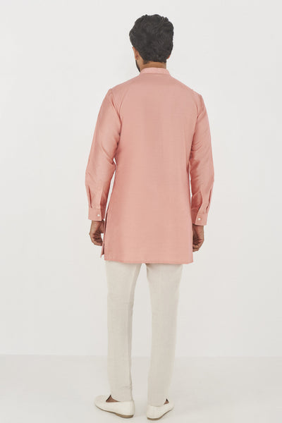 Anita Dongre Menswear Daksh Kurta Pink Indian designer wear online shopping melange singapore