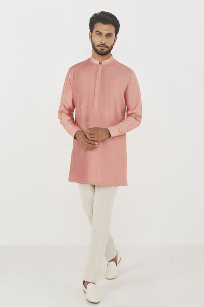Anita Dongre Menswear Daksh Kurta Pink Indian designer wear online shopping melange singapore