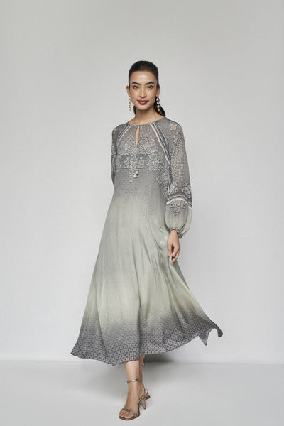 Anita Dongre Daphne Dress Grey indian designer wear online shopping melange singapore