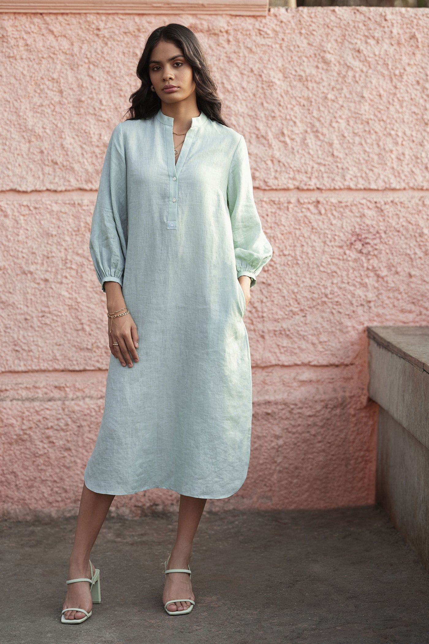 Anita Dongre Daydream Dress Sea Green indian designer wear online shopping melange singapore