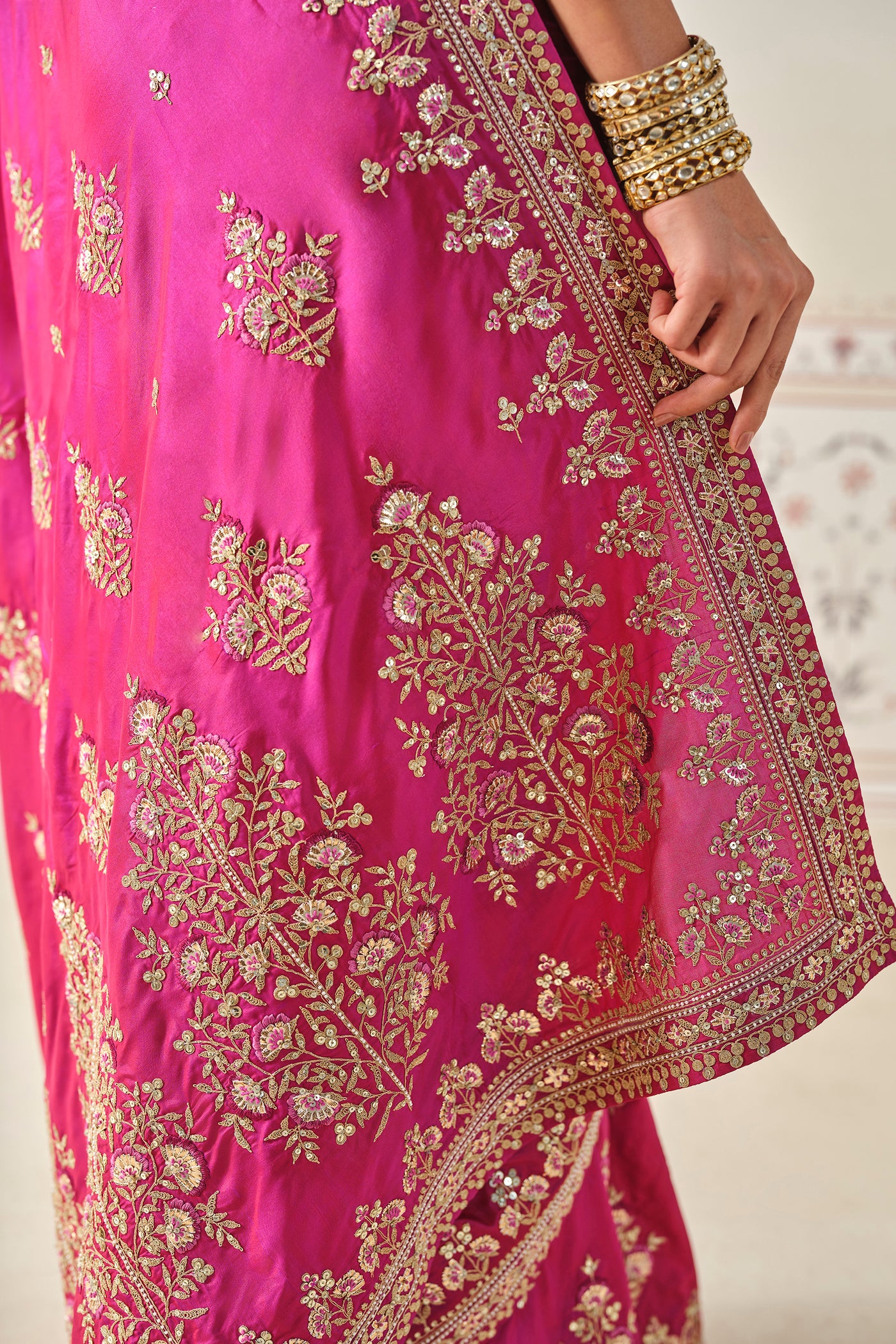Anita Dongre Debasmita Gota Patti Silk Saree indian designer wear online shopping melange singapore