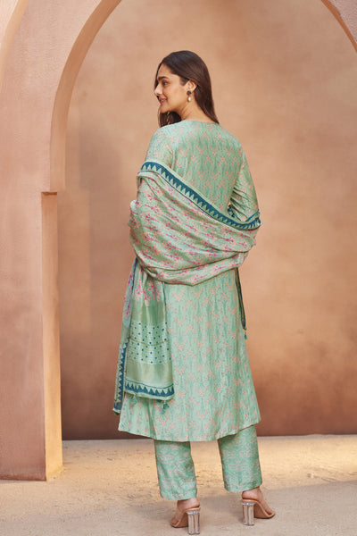 Anita Dongre Devya Suit Set Sage Indian designer wear online shopping melange singapore