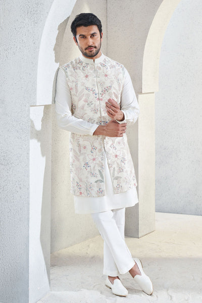 Anita Dongre menswear Dhruvam Nehru Jacket Ivory indian designer wear online shopping melange singapore